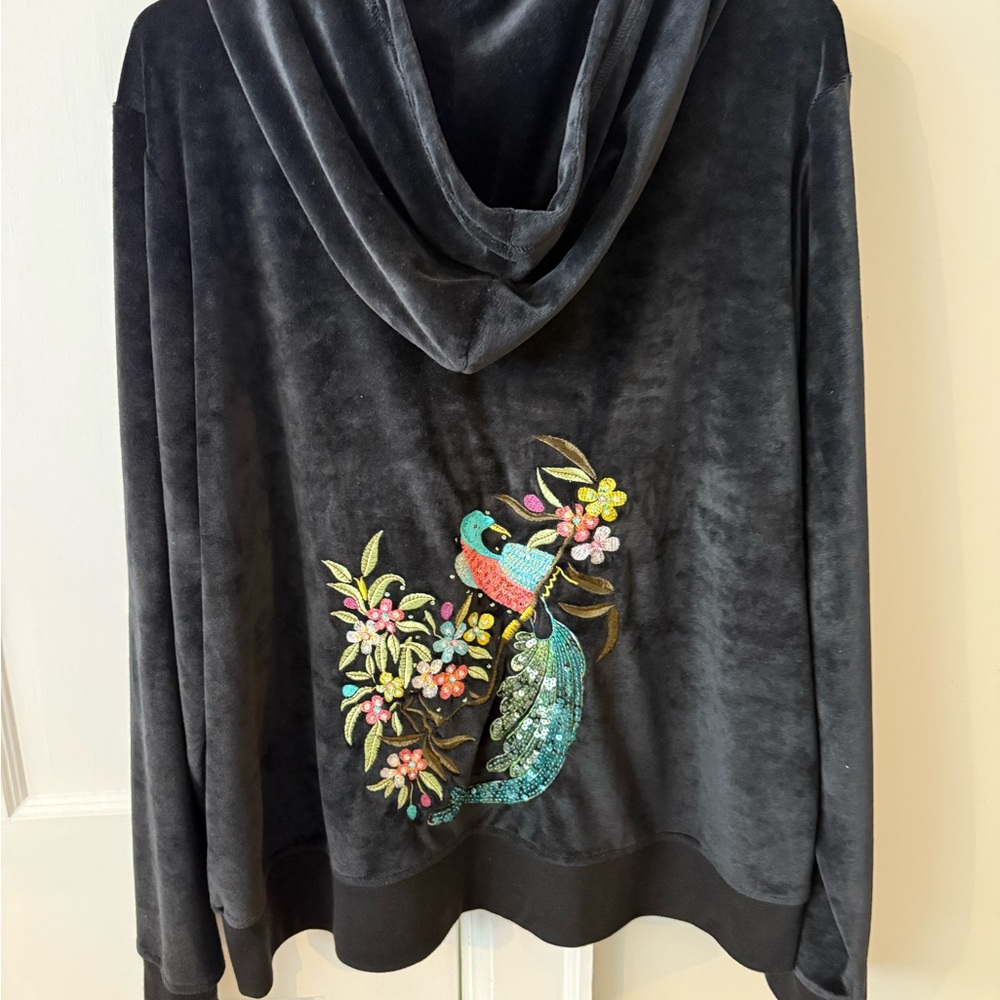 BCBGMaxAzria Black Velour Jacket